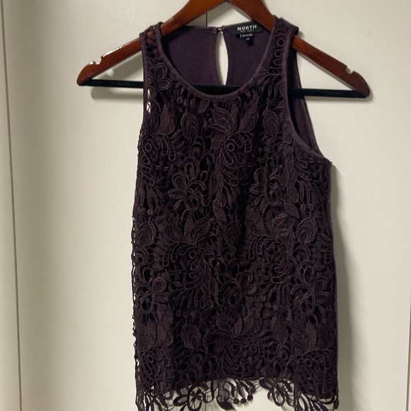 Cashmere and Lace sleeveless top - Picture 1 of 5